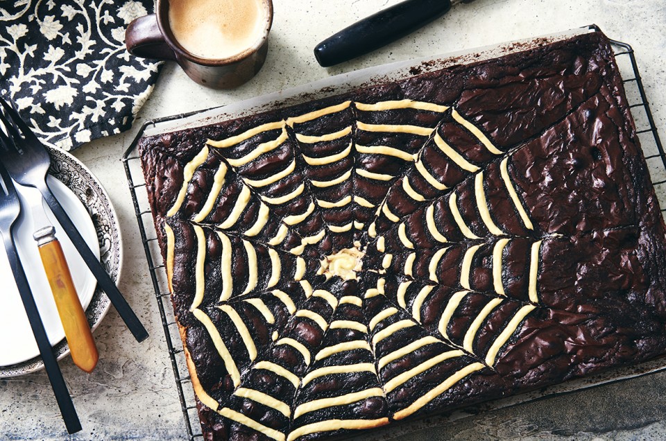 Spider Web Brownies - select to zoom