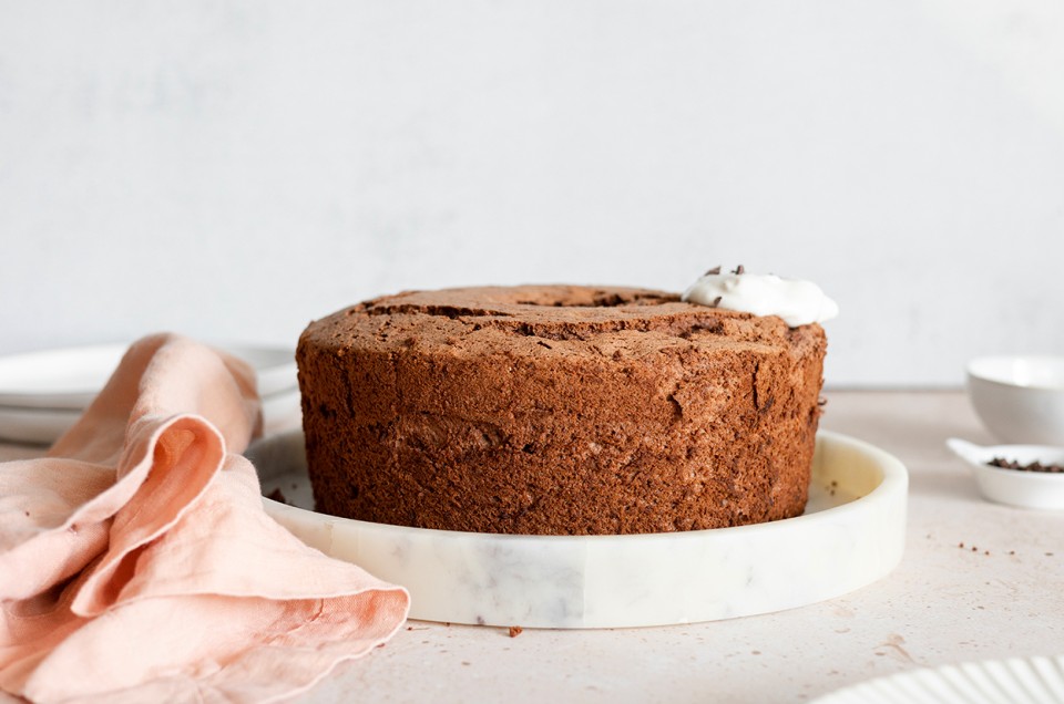 Gluten-Free Chocolate Angel Food Cake - select to zoom