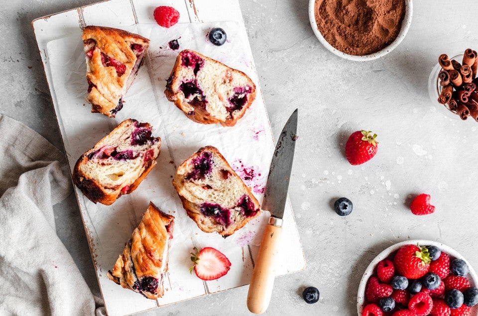 Joy's Triple Berry Cinnamon Swirl Bread - select to zoom