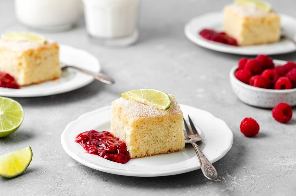 Raspberry Lime Rickey Cake