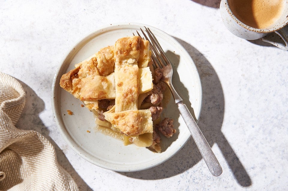 Sausage and Apple Pie in a Cheddar Crust - select to zoom