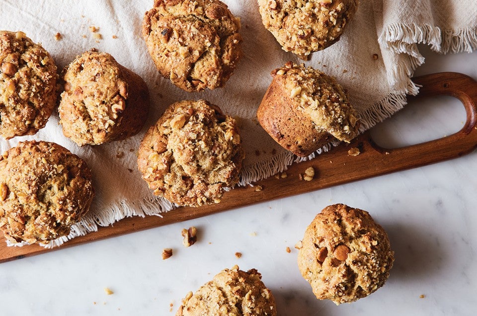 Caramel Banana Walnut Muffins - select to zoom