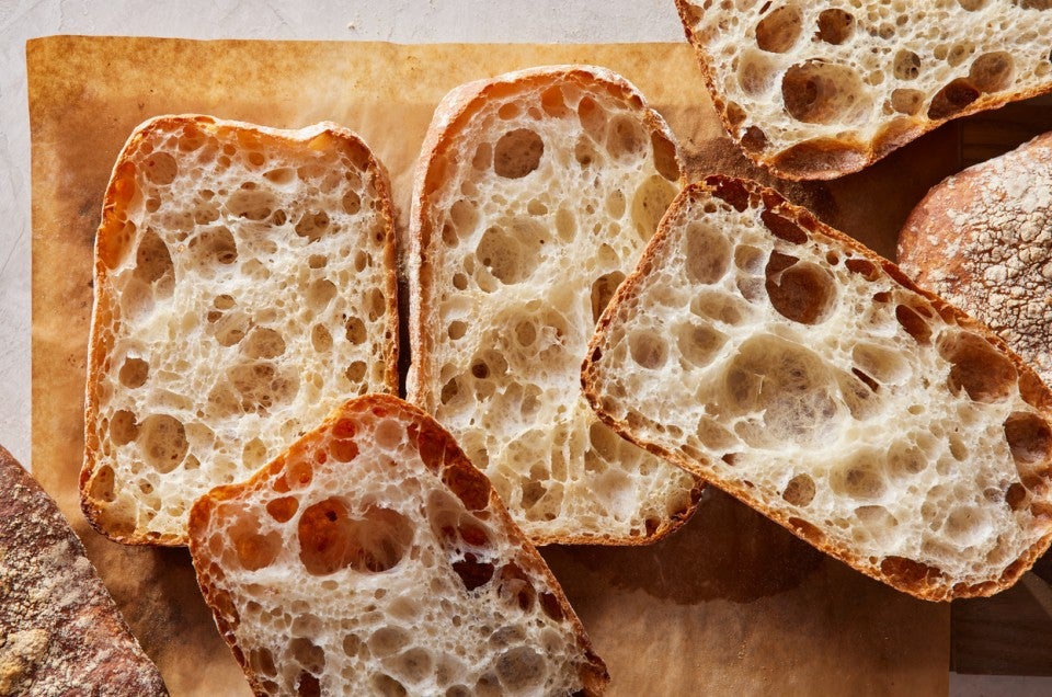 Pan de Cristal with open crumb