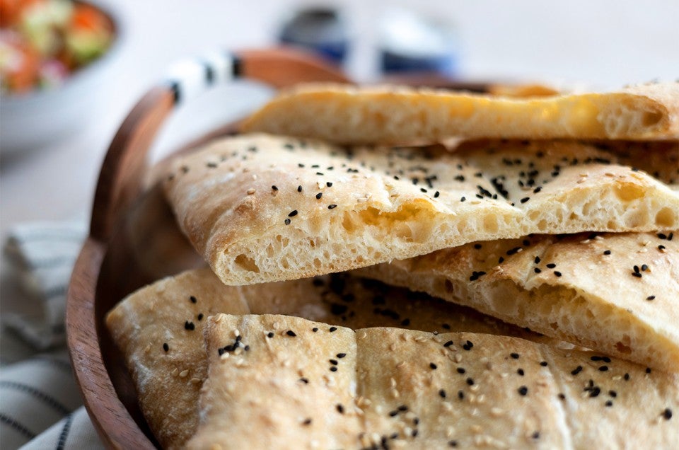 A crumb shot of a slice of Afghan naan - select to zoom