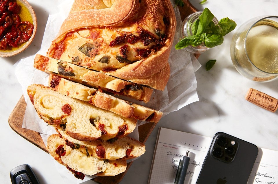 Cheesy Roasted Garlic and Herb Pane Bianco