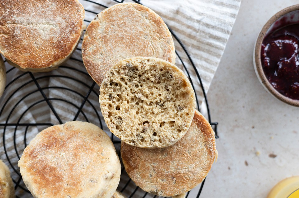 Honey Wheat English Muffins - select to zoom