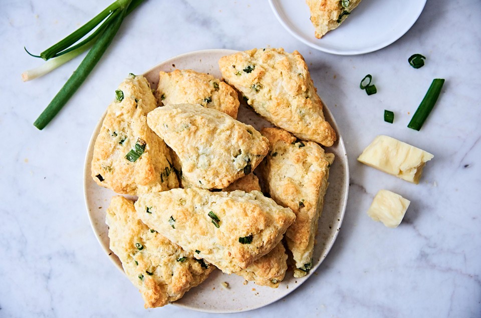 Cheddar Cheese and Scallion Scones - select to zoom