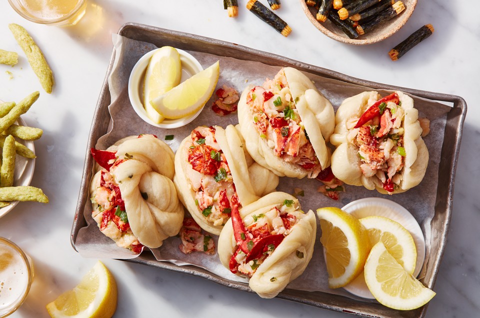 Ginger Scallion Lobster Baos - select to zoom