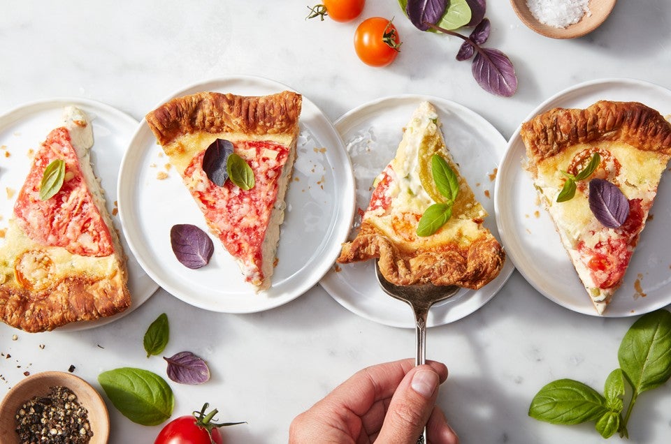 Tomato Pie with Parmesan and Basil - select to zoom