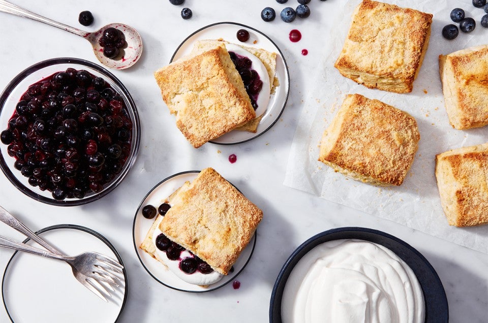 Blueberry Shortcakes with Lime and Ginger - select to zoom