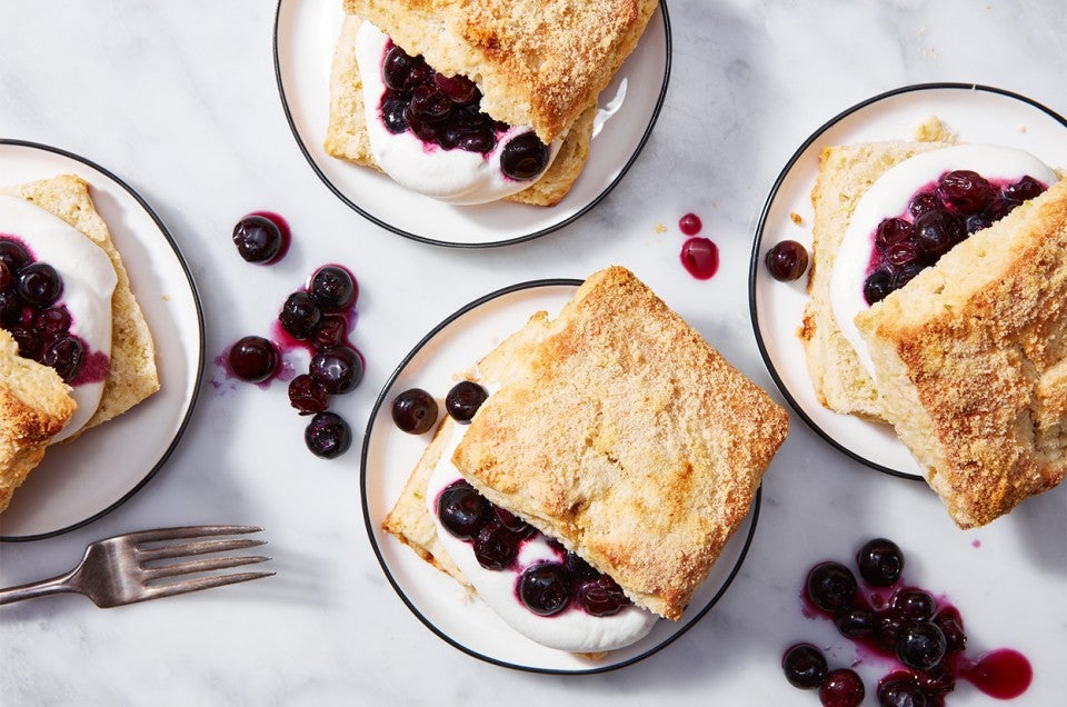 Blueberry Shortcakes with Lime and Ginger - select to zoom