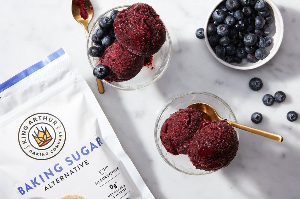 Blueberry Sorbet made with baking sugar alternative - select to zoom