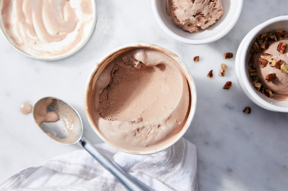 Chocolate Ice Cream made with baking sugar alternative - select to zoom