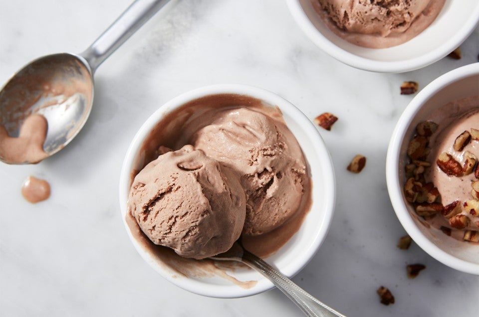 Chocolate Ice Cream made with baking sugar alternative - select to zoom