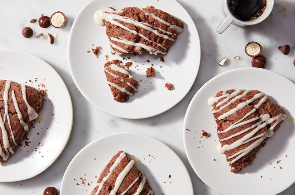 Chocolate Malted Milk Scones - select to zoom