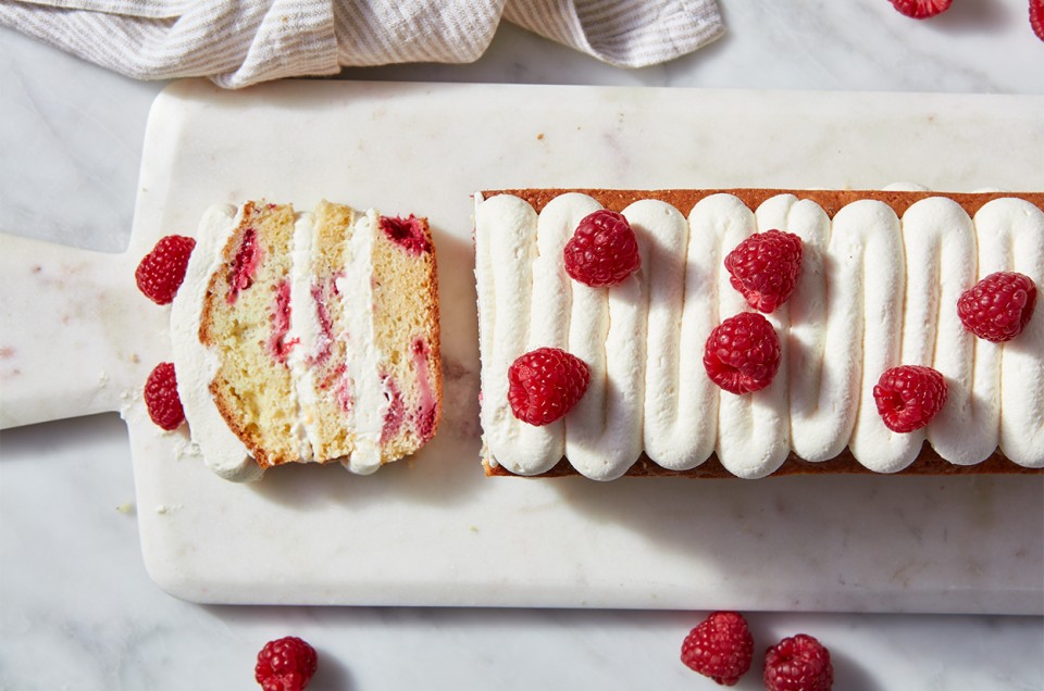 Raspberry Tea Cake with Mascarpone Cream Filling - select to zoom