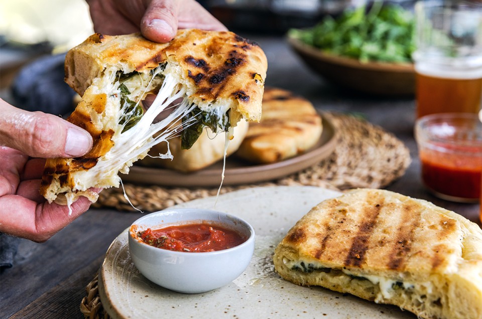 Grilled Calzones  - select to zoom