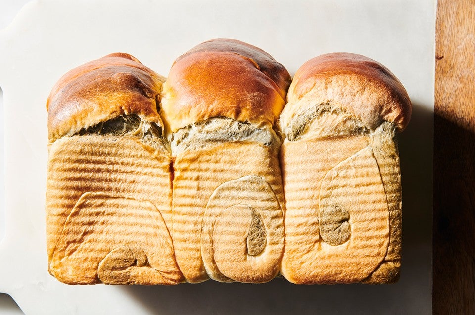 Marbled Matcha Milk Bread - select to zoom