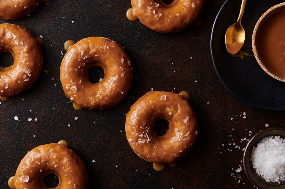 Salted Caramel Apple Doughnuts - select to zoom