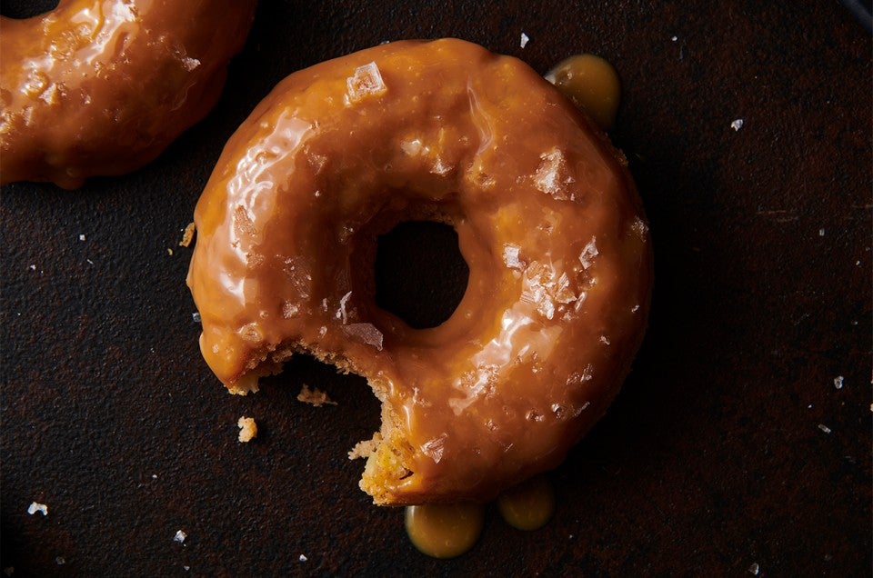 Salted Caramel Apple Doughnuts - select to zoom