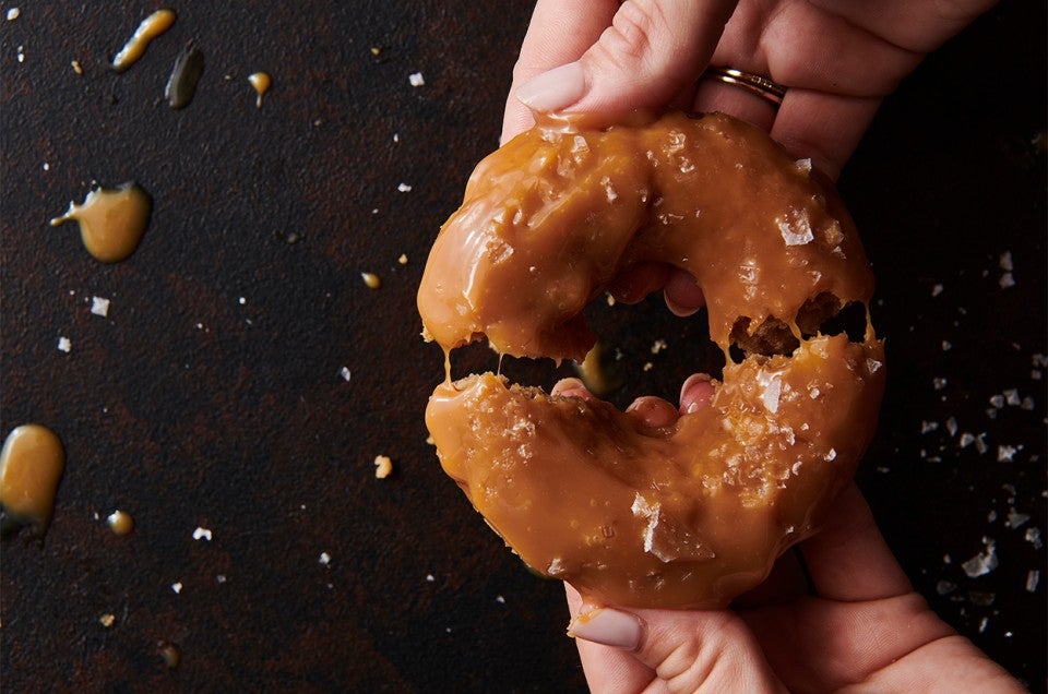 Salted Caramel Apple Doughnuts - select to zoom