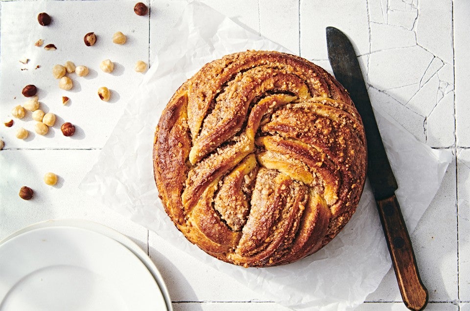 Hazelnut-Filled Brioche Twist - select to zoom