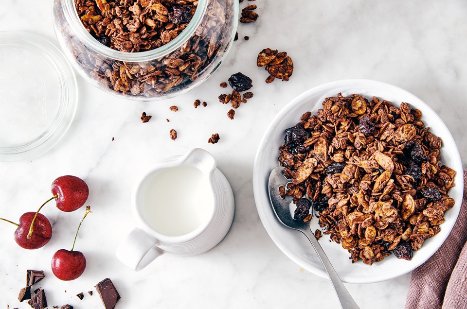 Chocolate and Cherry Granola - select to zoom