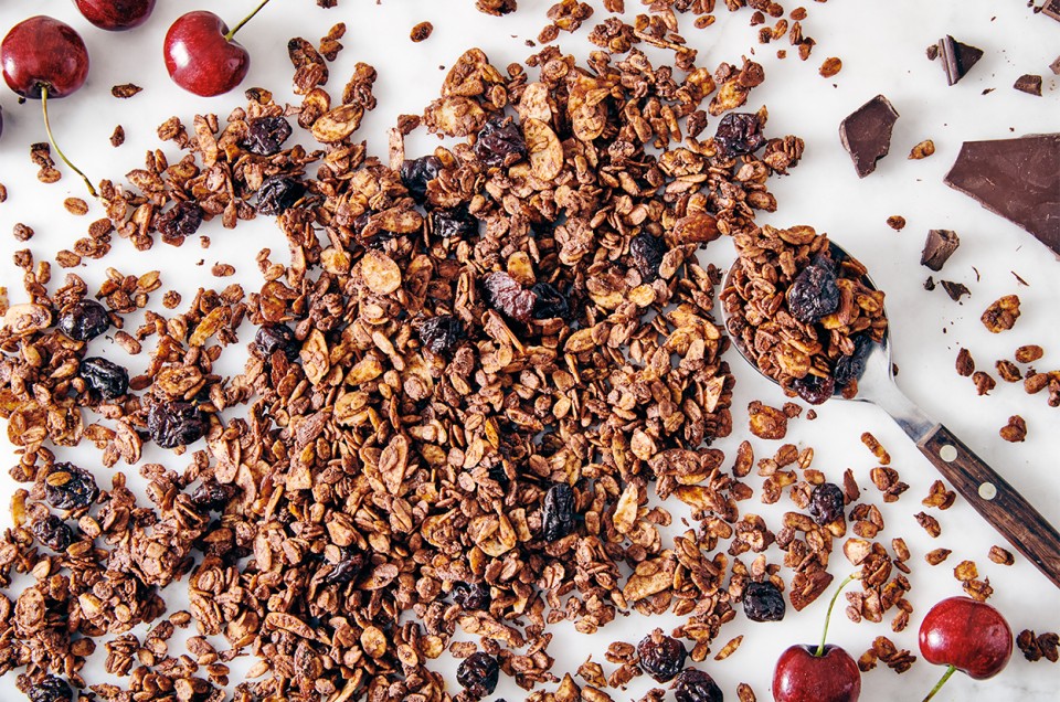 Chocolate and Cherry Granola - select to zoom