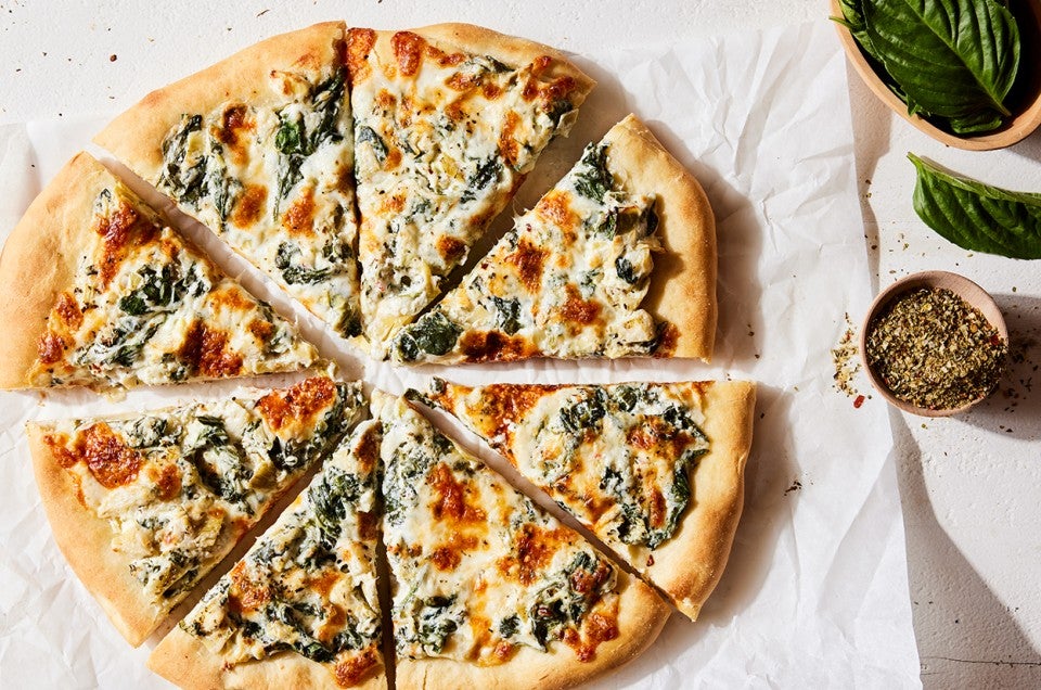 Spinach and Artichoke Pizza