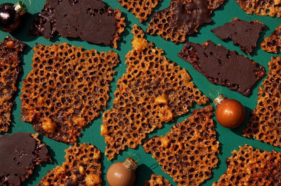 Free-Form Hazelnut Florentines - select to zoom