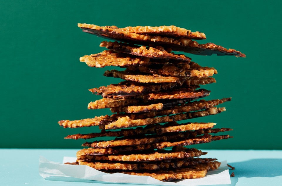 Free-Form Hazelnut Florentines - select to zoom