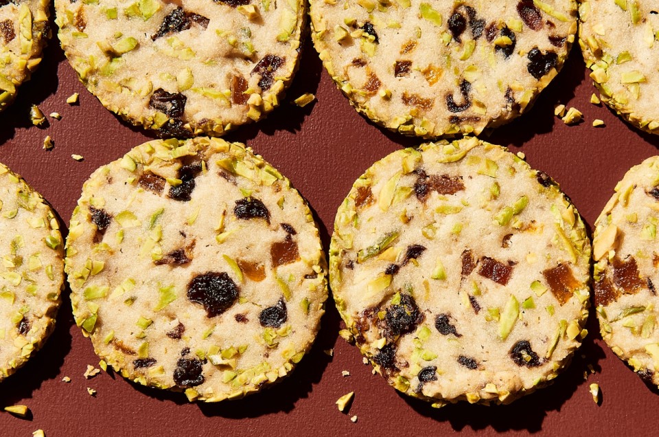 Pistachio-Crusted Icebox Cookies - select to zoom