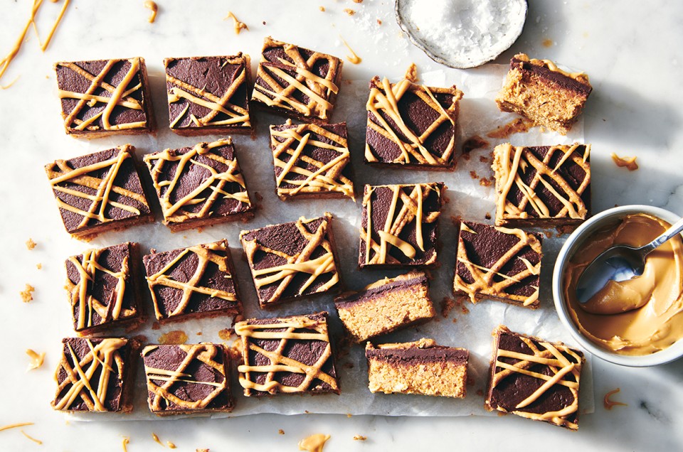 Almond Butter Bars made with baking sugar alternative - select to zoom
