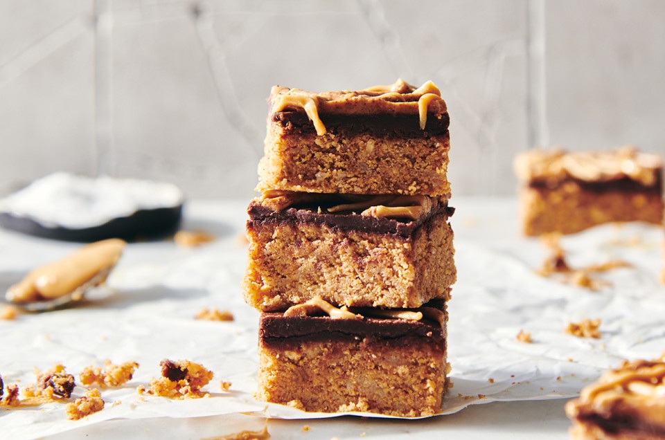 Almond Butter Bars made with baking sugar alternative - select to zoom