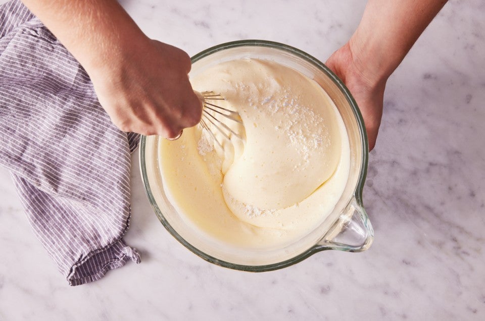 Whisk folding batter