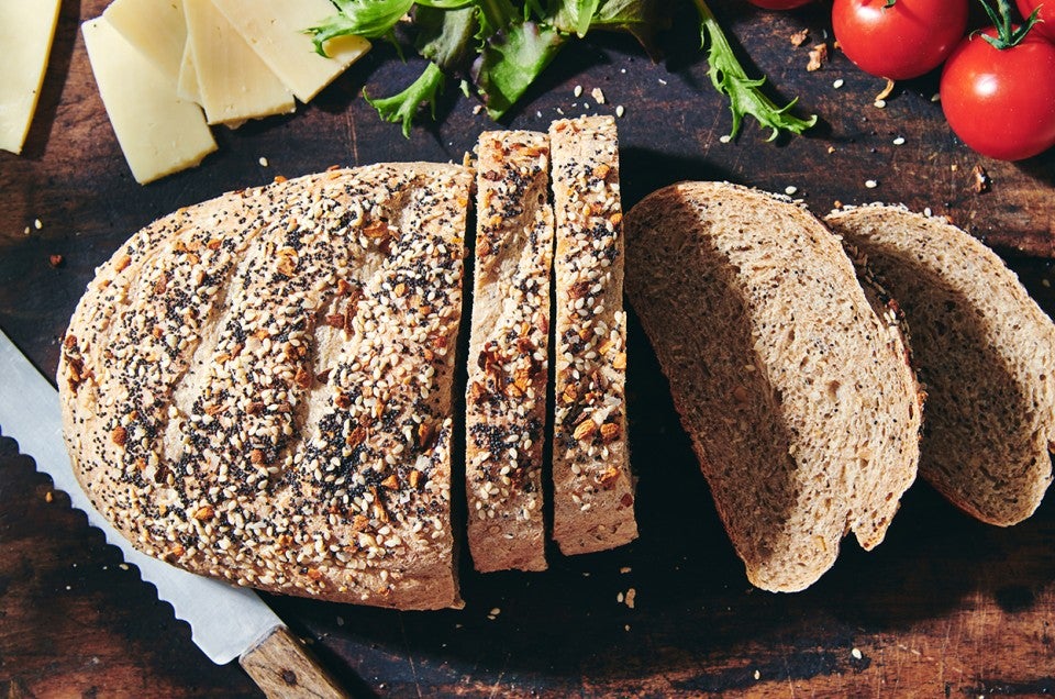 Everything Bagel Pumpernickel Bread - select to zoom