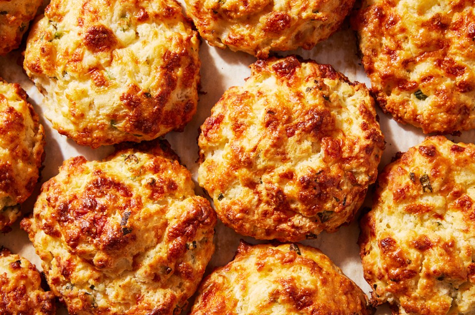Scallion and Cheddar Cathead Biscuits - select to zoom