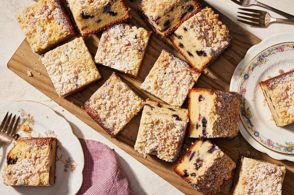 Sweet Corn and Blueberry Coffee Cake - select to zoom