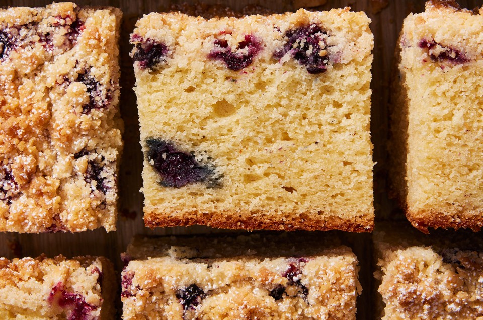 Sweet Corn and Blueberry Coffee Cake - select to zoom