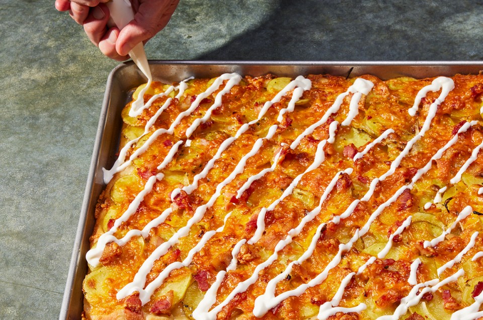 Loaded Baked Potato Pizza - select to zoom