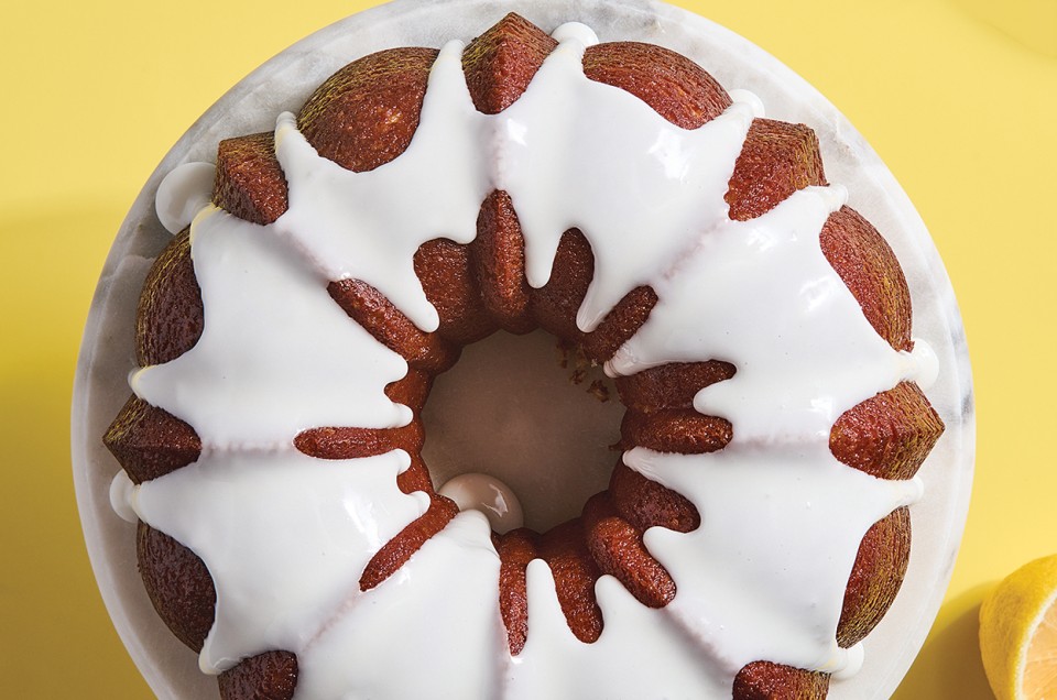A buttermilk Bundt cake topped with Quick and Easy Icing - select to zoom
