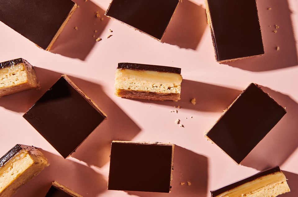 Chocolate Caramel Shortbread Bars - select to zoom