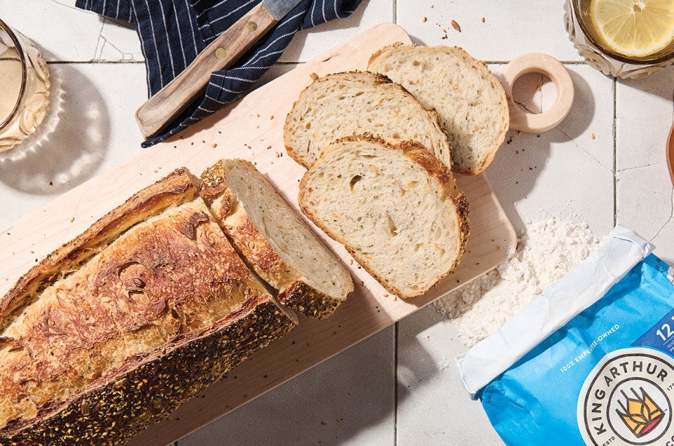 No-Knead Sourdough Bread - select to zoom