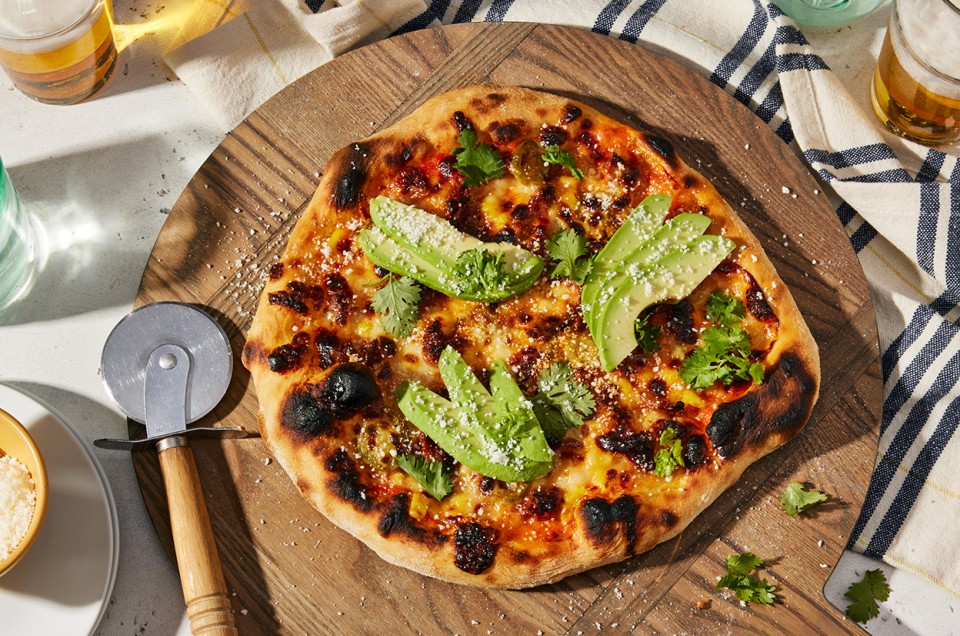 Pizza à la Mexicana with Corn, Chorizo, and Jalapeños - select to zoom