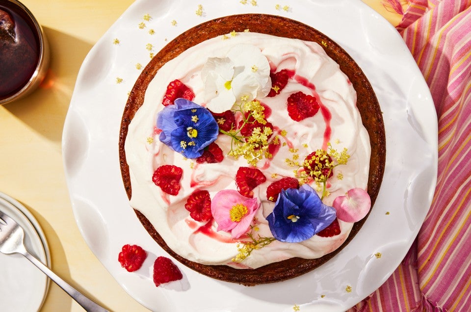 Earl Grey Cake with Fresh Raspberry Whipped Cream  - select to zoom