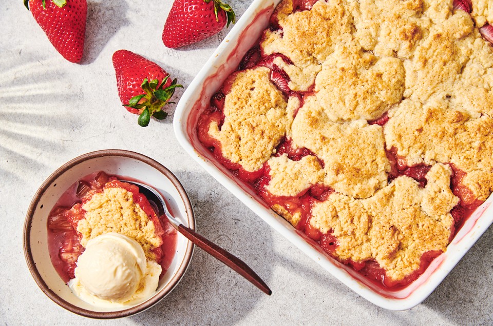 Strawberry-Rhubarb Cobbler - select to zoom