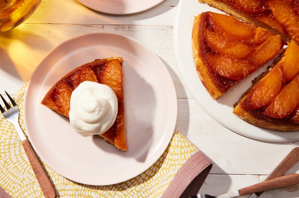 Caramel Peach Upside-Down Cake - select to zoom