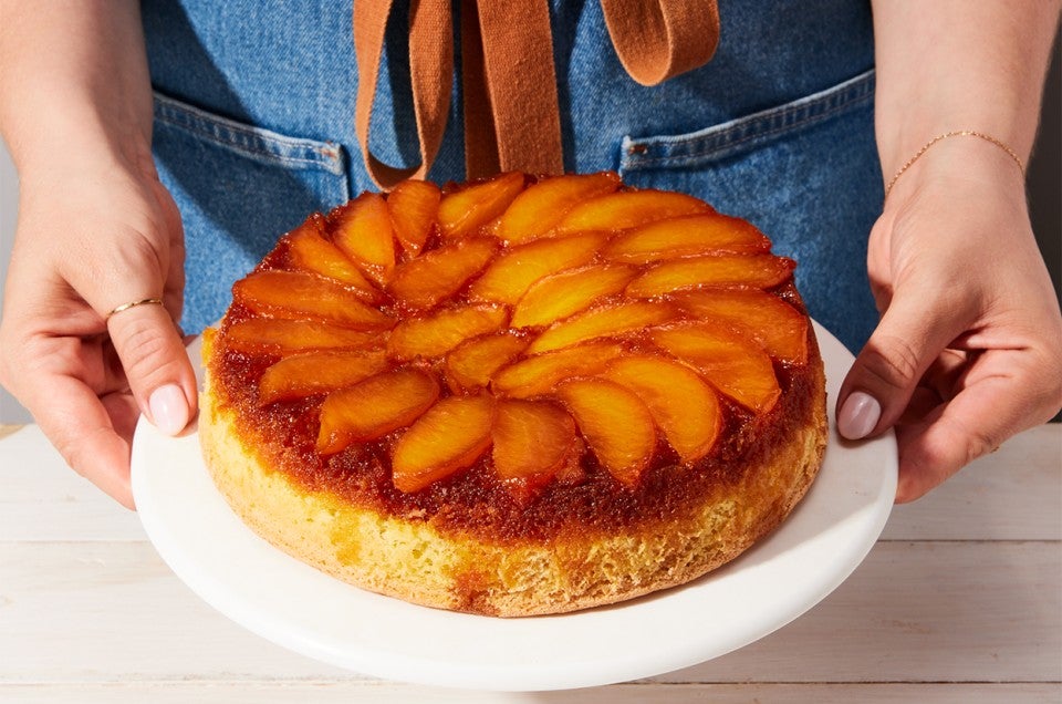 Caramel Peach Upside-Down Cake