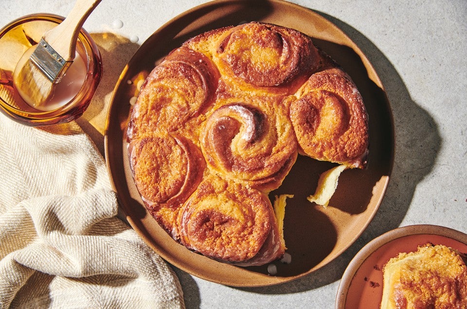 Brioche Cinnamon Rolls with Almond Cream - select to zoom