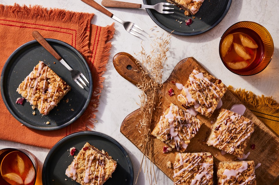 Cranberry Coffee Cake with Almond Crunch - select to zoom